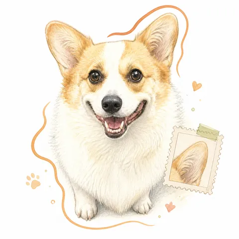 点点 · 柯基 彩色微写实成品